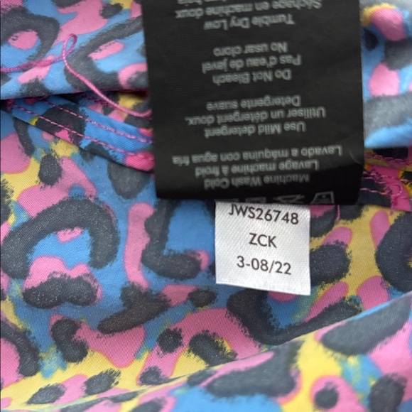 Merrell Supplex Anorak Windbreaker Rainbow Leopard Print Pink 90s Style Jacket - Picture 9 of 9